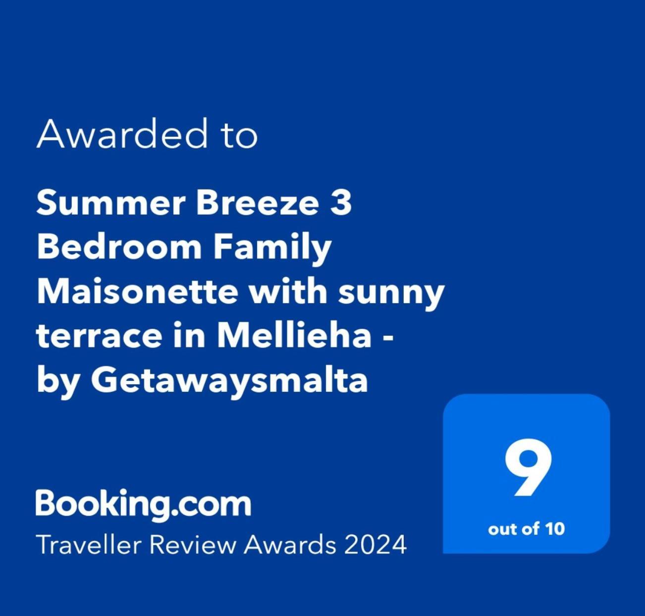 Summer Breeze 3 Bedroom Family Maisonette With Sunny Terrace In Mellieha - By Getawaysmalta Exterior photo